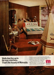 1977 Vintage Print Ad Masonite Corporation Walls that live up to the way a kid - Picture 1 of 2