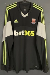 LONG SLEEVE ADIDAS MEN STOKE CITY 2013/2014 SOCCER FOOTBALL SHIRT JERSEY SIZE XL - Picture 1 of 10