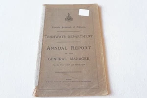 Libro de informe anual del Departamento de Tranvías Oldham 1916 autobús tranvía - Imagen 1 de 8