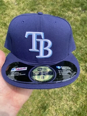 New Era 59FIFTY MLB Tampa Bay Rays Official On Field Fitted Hat - Size 8 USA - Image 1 of 4