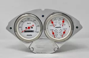 1955 1956 Chevy Car Metric Quad Gauge Set Dash Panel Cluster Insert - Picture 1 of 7