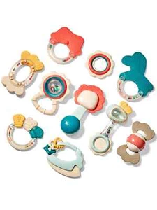 WUH66-10pcs/set Baby Toys 0-6 Months - Baby Teething Toys for Babies 0-6-12 Mont - Picture 1 of 10