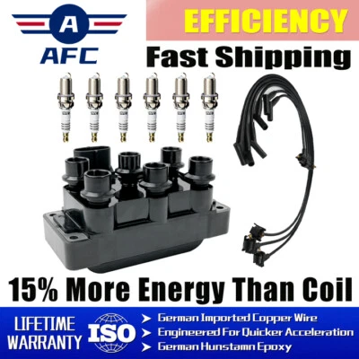 Ignition Coil + Wire +Spark Plug for Ford Mazda Mercury Contour Jaguar FD488 OEM - Изображение 1 из 4