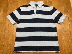 Tommy Hilfiger Poloshirt Herren Größe L blau gestreift - Bild 1 von 6