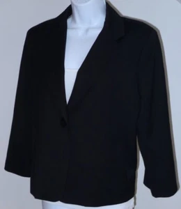 Chaqueta Blazer para Mujer TALBOTS Lana Negra Pechos Individuales Cuello con Muescas Talla 12 - Imagen 1 de 5