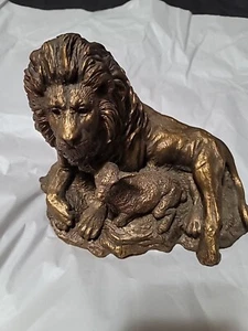 Mormonenkunst & Bronze Löwe & Lamm - Bild 1 von 6