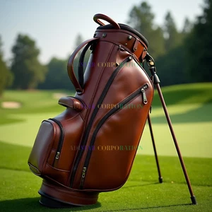 Luxury Golf Stand Bag 14-Way Lightweight Full-Length Dividers & Stand Brown Bag - Picture 1 of 3