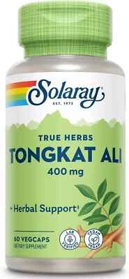 Solaray LongJack 400 毫克 60 粒蔬菜胶囊全根真草药胶囊 — 第 1/4 张图片