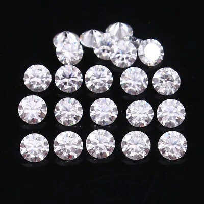 Moissanite Round Cut Loose Gemstone Synthetic Diamond D Color VVS1 4x4 MM -1 Pcs - Image 1 of 4