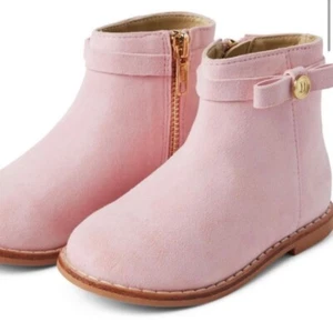 Janie and Jack  Bootie Suede Pink Sz 6 Toddler - Picture 1 of 4