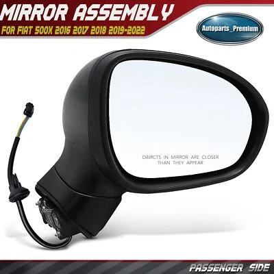 Passenger Power Mirror Manual Fold Heated w/ Signal for Fiat 500X 2016 2017-2022 - Image 1 of 4