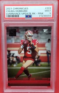 Error 2021 Panini Chronicles TREY LANCE Chubba Hubbard #222 Rookie Pink RC PSA 9 - Picture 1 of 5