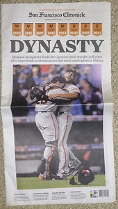 SF GIANTS-CAMPEONES DE LA SERIE MUNDIAL--DINASTÍA ¡Edición Especial! SF Chronicle 10-30-14 - Imagen 1 de 12