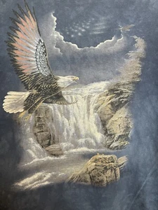 Vintage The Mountain T-Shirt Herren 2XL Weißkopfseeadler amerikanische Flagge patriotisch blau - Bild 1 von 6