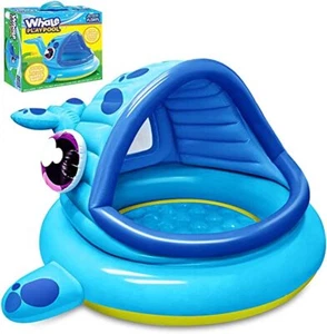 Whale Baby Pool Shade Beach Tent Kiddie Pool Play Tent for Kids Summer Fun - Picture 1 of 5