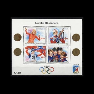 Norway, Sc #946, MNH, 1989, S/S, Olympics, Gold Medal Winners, FDDD-9 - Picture 1 of 1