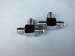 Lowrider Hydraulics #6 jic to #6 jic to #6 jic tee fittings, chrome, 2 pack - Imagen 1 de 5