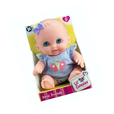 Lil Cutesies 8.5" All Vinyl Baby Doll Posable, Washable  Removable Outfit NEW - Image 1 of 2