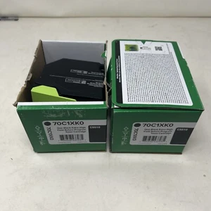 Lexmark (70C1XK0) Black High Yield Toner Cartridge Open Box 2 Pack - Picture 1 of 2