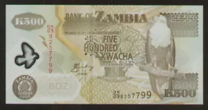 Zambia 500 Kwacha 2008 Pick 43f UNC - Picture 1 of 1