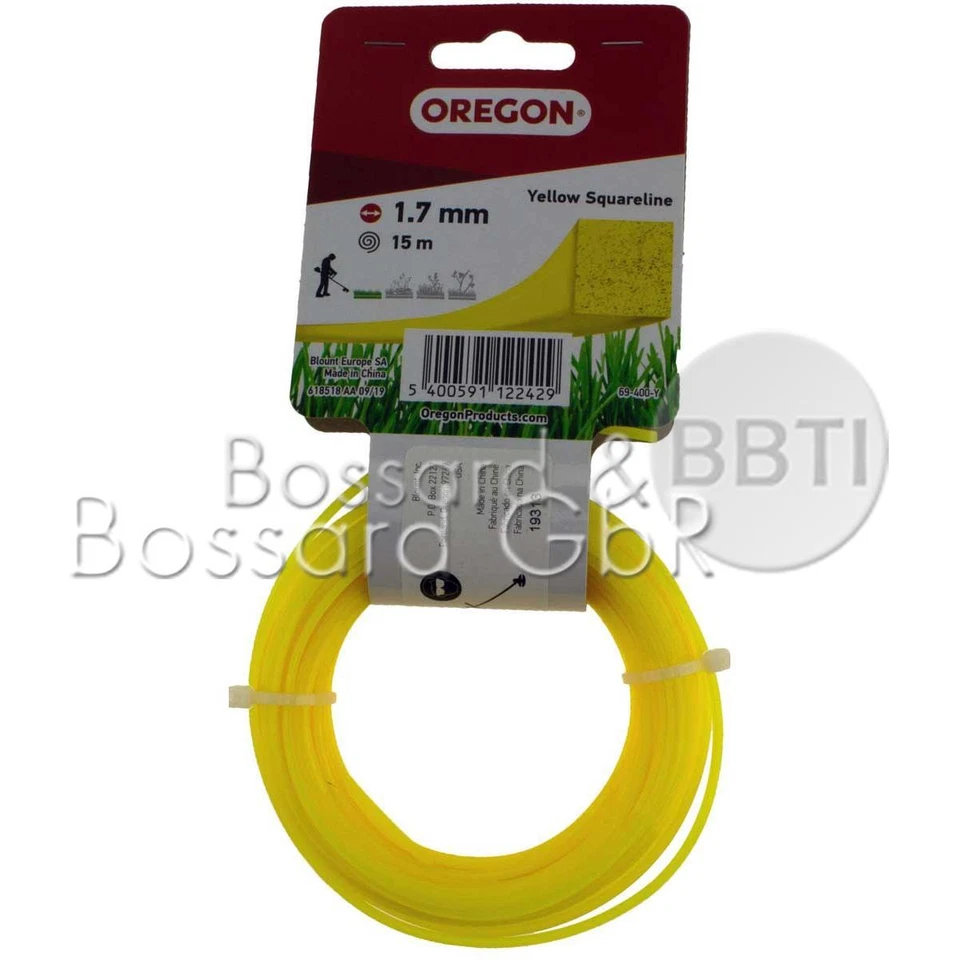 OREGON Squareline gelber Mähfaden/Trimmerfaden 1,7 mm 15 m