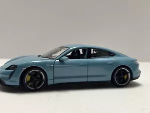 Welly 1:24 Porsche Taycan Turbo S Diecast Blue - Picture 1 of 8
