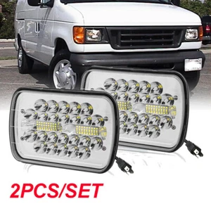 2pcs For Ford E-150 E-250 E-350 H6054 7x6" 5x7 LED Headlights Sealed beam Square - Picture 1 of 8