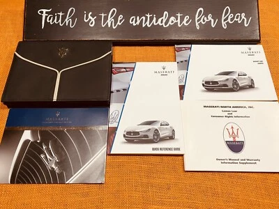 💥 Maserati Ghibli S Q4 2017 manual del propietario ((estilo estuche nuevo) compra OEM envío rápido Foto 1 de 4