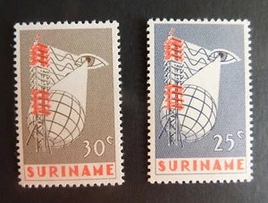 Suriname 1966 Inauguration Television Service SG596/7 MNH UM unmounted mint - Imagen 1 de 1