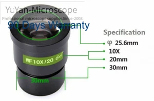 1 pair NEW WF 10X /20mm Wide Field Angle Eyepiece 30mm Mounting Interface Eyepie - Picture 1 of 2