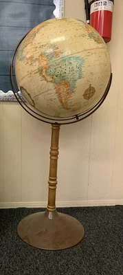 Винтажный напольный глобус середины века Replogle 16 дюймов  - Изображение 1 из 4