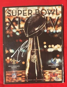 Drew Brees Saints MVP NFL Autographed Signed Super Bowl XLVI Magazine PSA - Picture 1 of 3