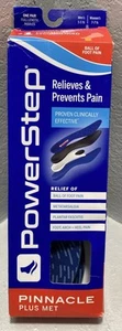 Powerstep Pinnacle Plus Met Insoles Full Length Size B M 5-5.5 W 7-7.5 USA - Picture 1 of 4
