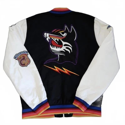 Diesel Varsity Jacket Indigo Devils Tiger Patch Rare Letterman Style Men’s M Y2K - Image 1 of 4