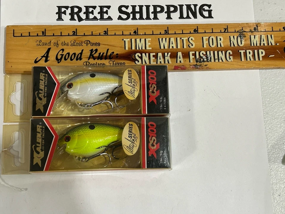 LOTE DE 2 señuelos de pesca Xcalibur XCS100 CRANKBAITS CAJA DE APAREJOS ENCONTRAR NOS 2 COLORES Foto 1 de 4