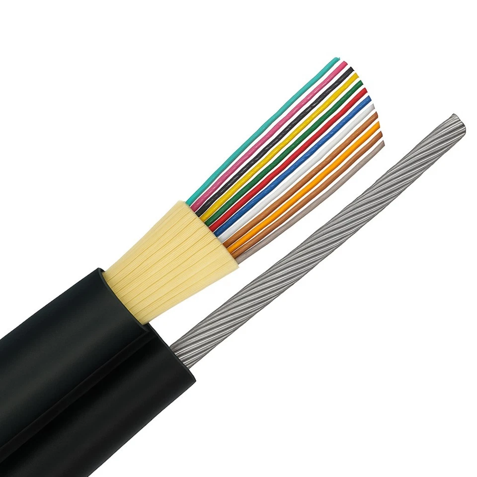 12-Strand Singlemode Burial Fiber Optic Cable w/Messenger - Custom Cuts per 1ft - Image 1 of 1