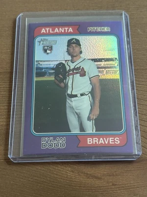 2023 Topps Heritage High Number - Dylan Dodd #650 Chrome Purple Refractor (RC) - Image 1 of 2