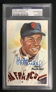 Juan Marichal Signed Perez Steele Postcard Baseball Giants Autograph PSA/DNA - Picture 1 of 2