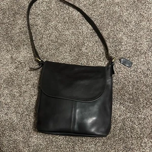 Vintage 1990’s Coach Whitney Black Leather Crossbody Bag Made in USA - Bild 1 von 7