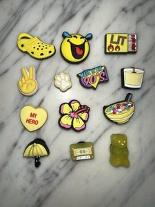 lot of 13 NWOT authentic original jibbitz • crocs shoe charms • [YLW1] - Picture 1 of 2