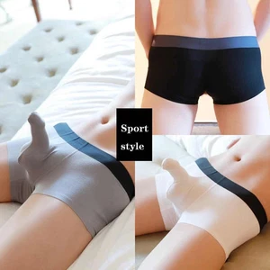 Men Sexy Boxer Briefs Underwear Elephant Nose Underpants Penis Sheath Breathable - Picture 1 of 53