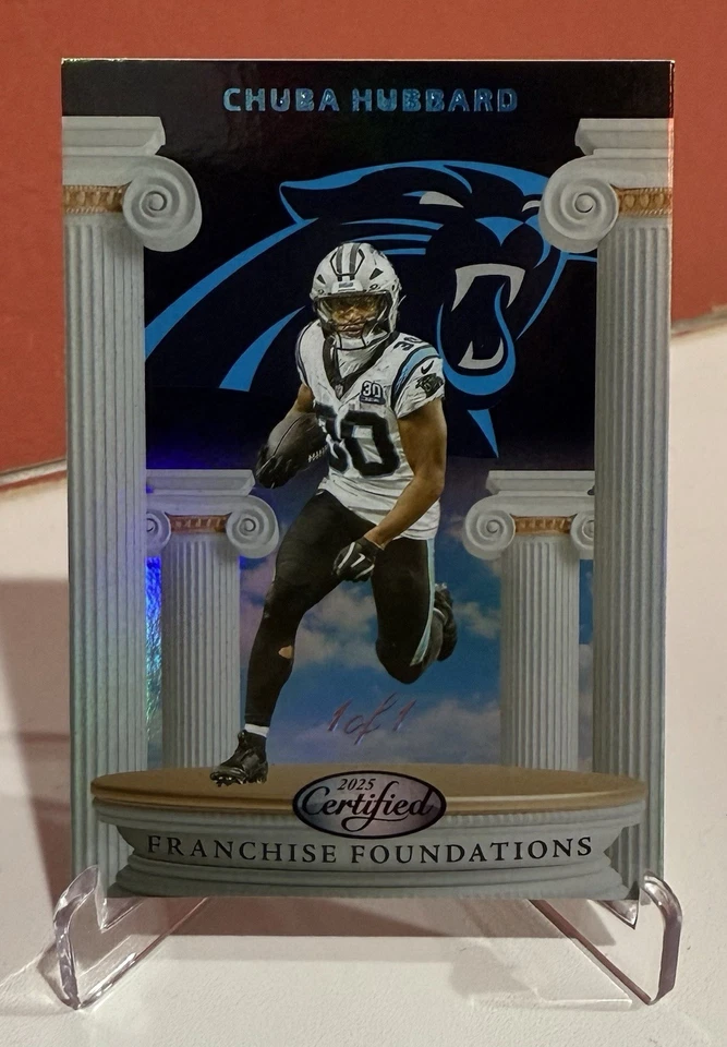 Chuba Hubbard 2025 Certified Franchise Foundations 1/1 Platinum - Image 1 of 2