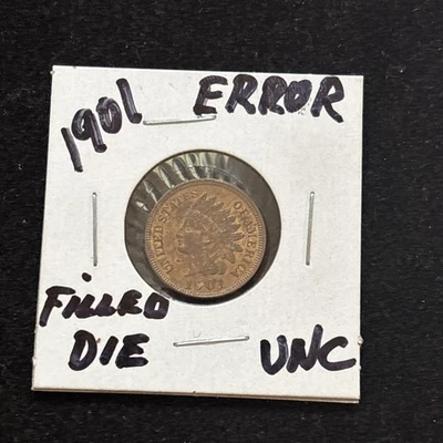 1901 INDIAN HEAD ERROR COIN   ORIGINAL UNC FILLED DIE - Image 1 of 3