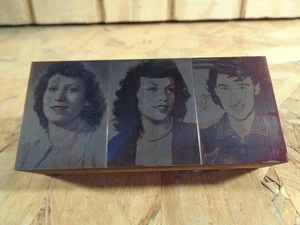 Schuneman, Van Langen, Corrick, Girls Bball - Historic Iowa Printing Press Block - Picture 1 of 5