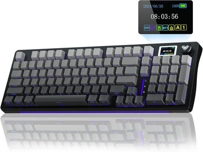 AULA S98 Pro Wireless Mechanical Keyboard with Screen & Knob,2.4GHz/USB-C/BT5.0  - Image 1 of 4