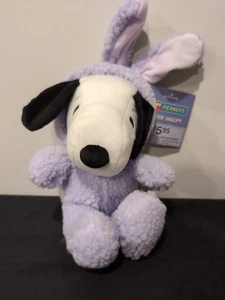 Snoopy Beagle Plush In A Purple Bunny Rabbit Suit Easter Gift Peanuts  - Picture 1 of 2