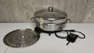 Farberware 344A Electric 12" Skillet Fry Pan w/Dome Lid & Steamer Stainless - Picture 1 of 11