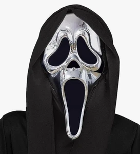 Ghostface® Chrome Plated Mask - Scream - Costume Accessory - One Size - Picture 1 of 2