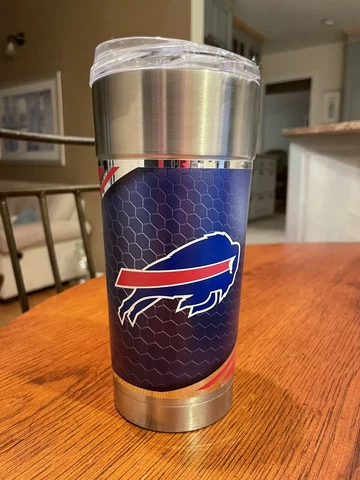 NFL Buffalo Bills Mackensie 24oz Tumbler Stainless Steel NEW Cover