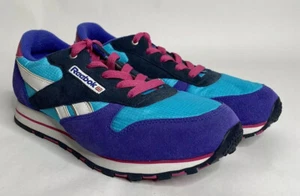 Reebok Classic Purple/Blue Suede Running Shoes Men's Size 6 - Picture 1 of 7
